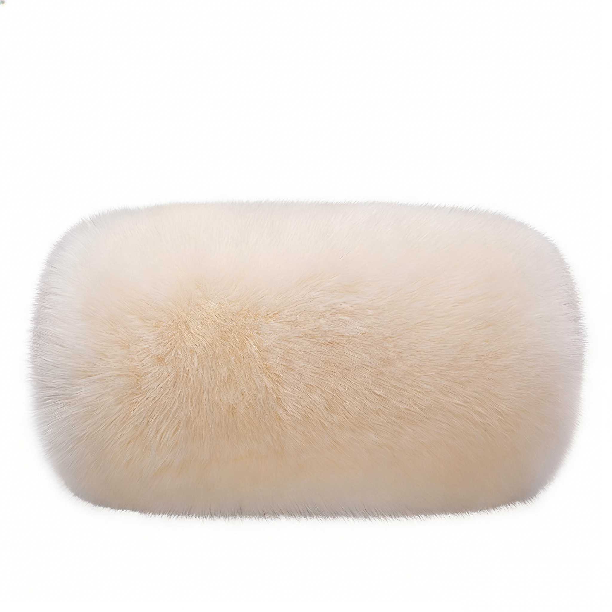 White Faux Fox Fur Muff Hand Warmer: Luxury Vintage Accessory for 19th-Century Victorian Attire & Historical Events ARCC1011