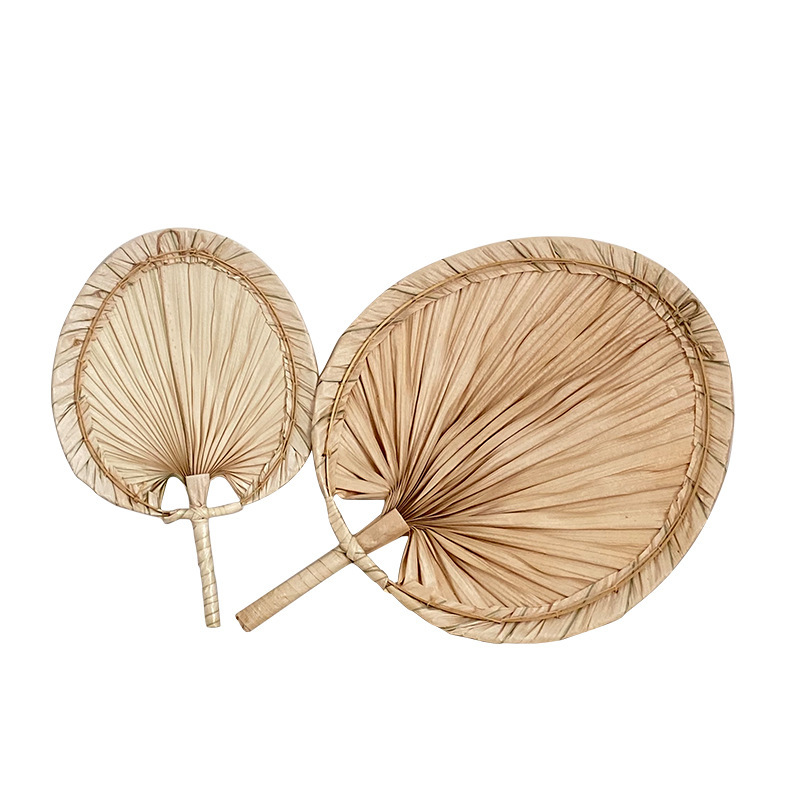 Vintage Natural Palm Leaf Fan - Retro Style Summer Cooling & Decor Accessory ARCC1002