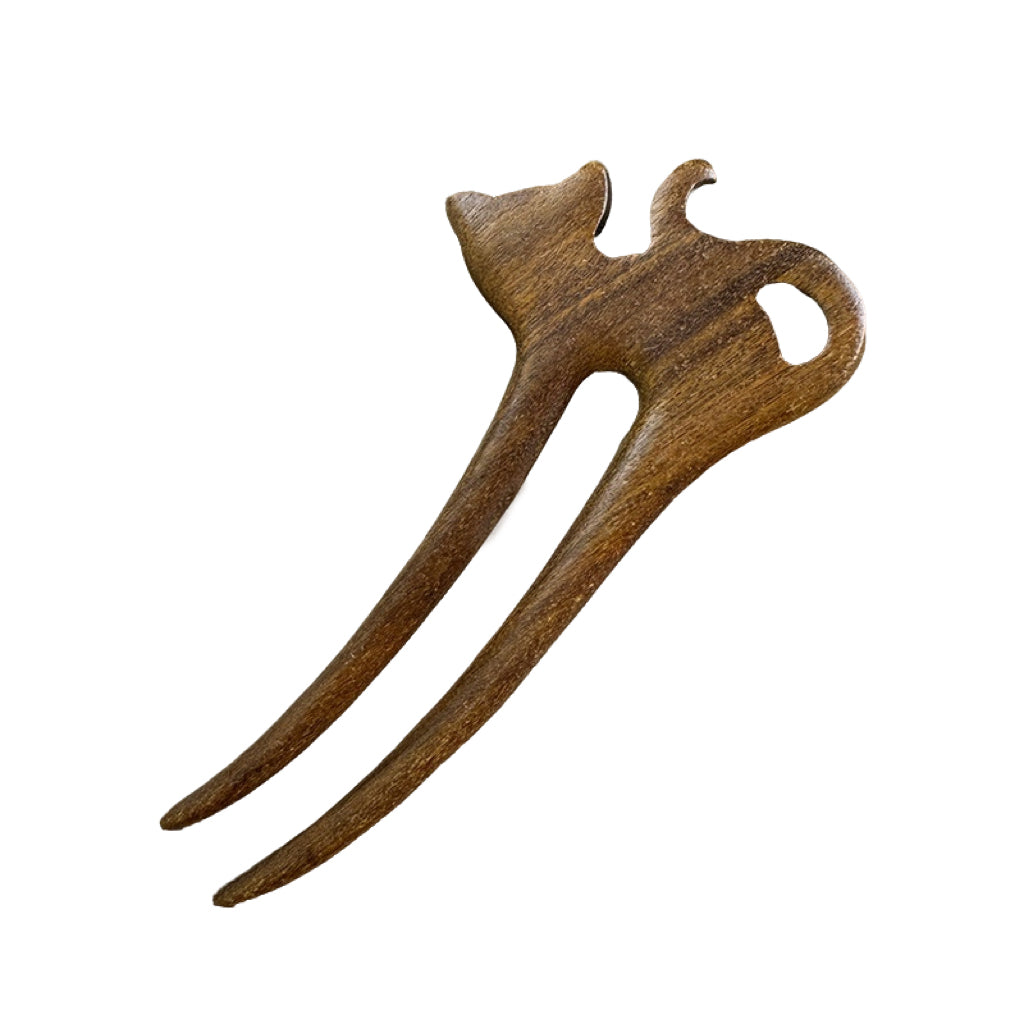 Vintage Chinese Sandalwood Hair Accessory | Handcrafted Retro Hair Fork Gift for Love ARCC1023-3