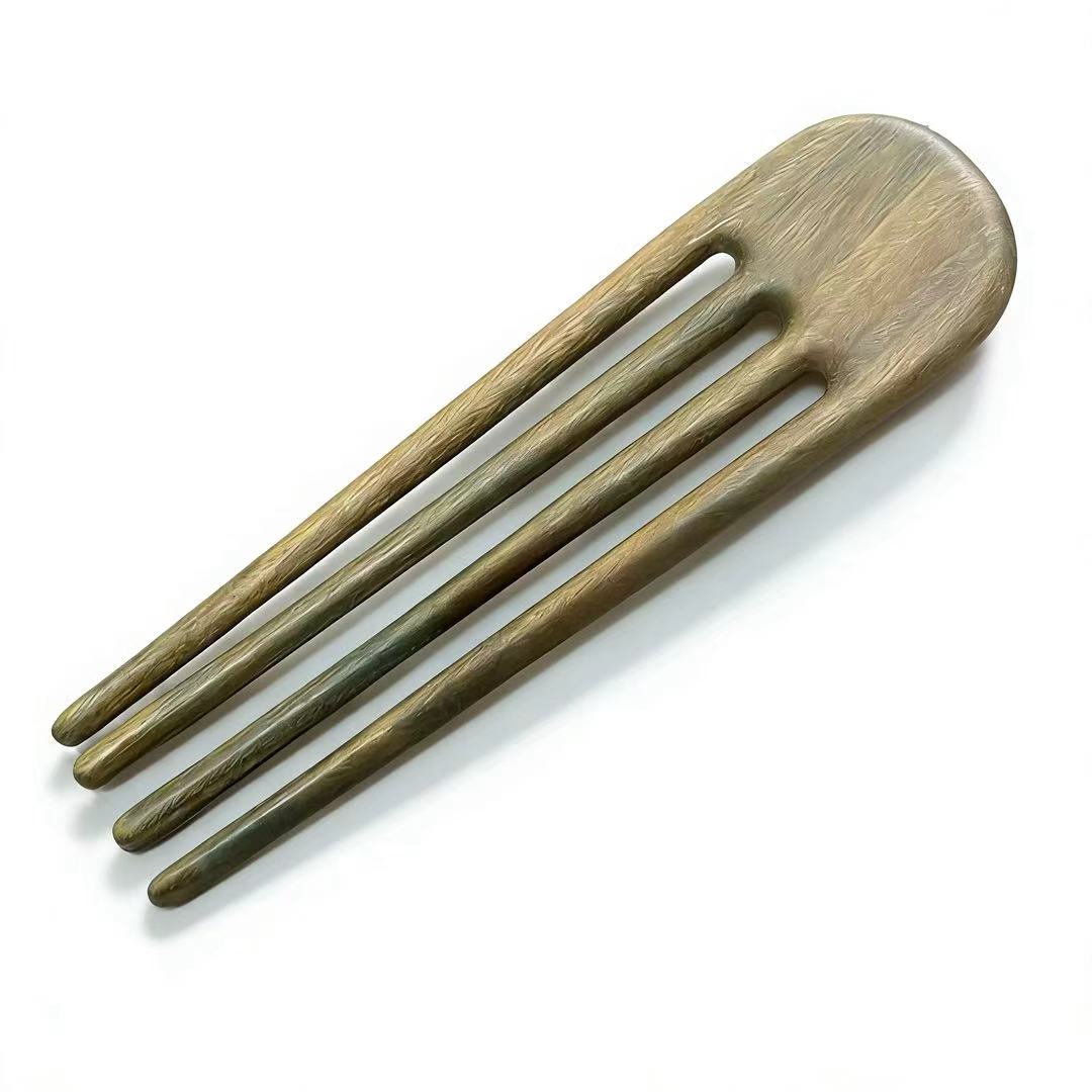 Traditional Chinese Vintage Sandalwood Hair Fork | Handcrafted Retro Hair Pin & Comb for Updo Styles ARCC1023