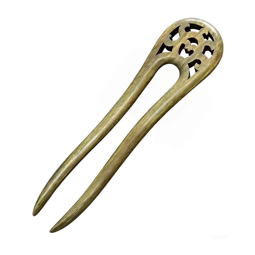 Traditional Chinese Vintage Sandalwood Hair Fork | Handcrafted Retro Hair Pin & Comb for Updo Styles ARCC1023