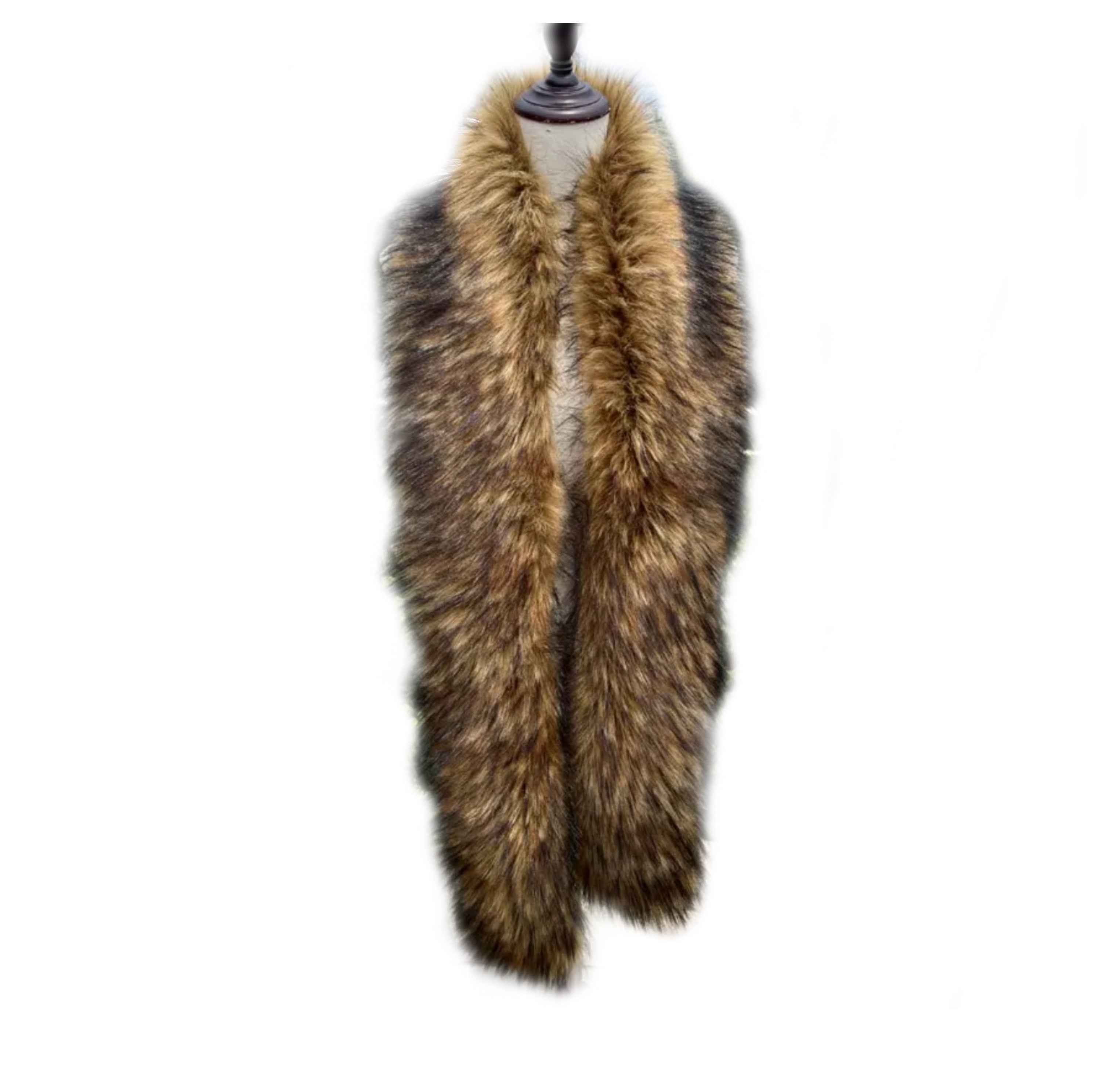 Victorian-Era Faux Fox Fur Scarf  Luxury Wrap for Historical Attire & Winter Elegance ARCC1013