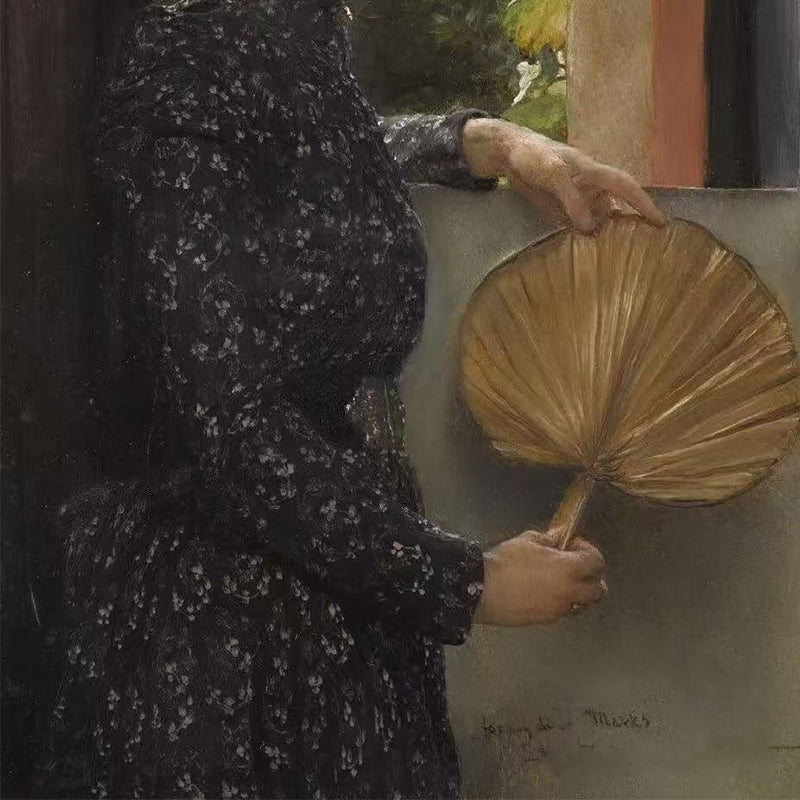 Vintage Natural Palm Leaf Fan - Retro Style Summer Cooling & Decor Accessory ARCC1002