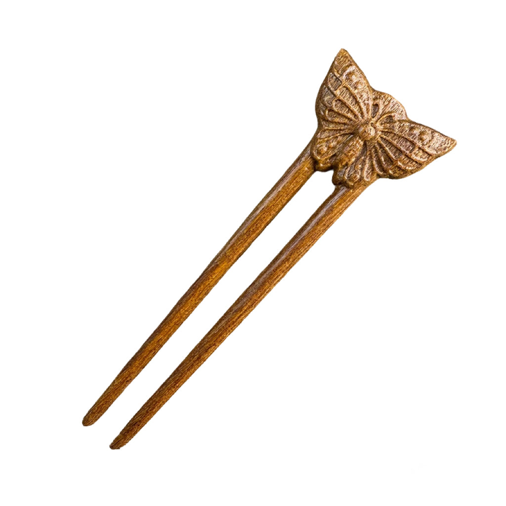 Vintage Chinese Sandalwood Hair Accessory | Handcrafted Retro Hair Fork Gift for Love ARCC1023-3