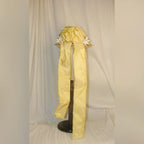 Bustle  Yellow & Black Floral Hat with Silk Taffeta Ribbon - Elegant Retro Headwear ARHA1027