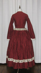 1850s Victorian  Day Dress with half sleeves -  ARCL1004