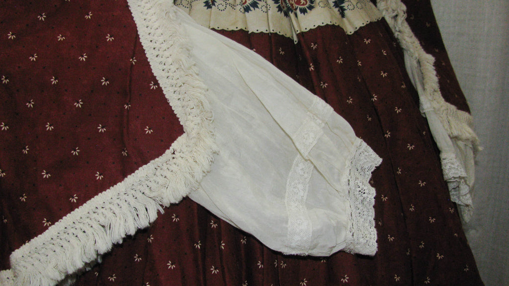 1850s Victorian  Day Dress with half sleeves -  ARCL1004