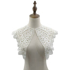 Vintage White Lace Capelet - Victorian Style Shoulder Shawl for Retro Outfits ARCC1001