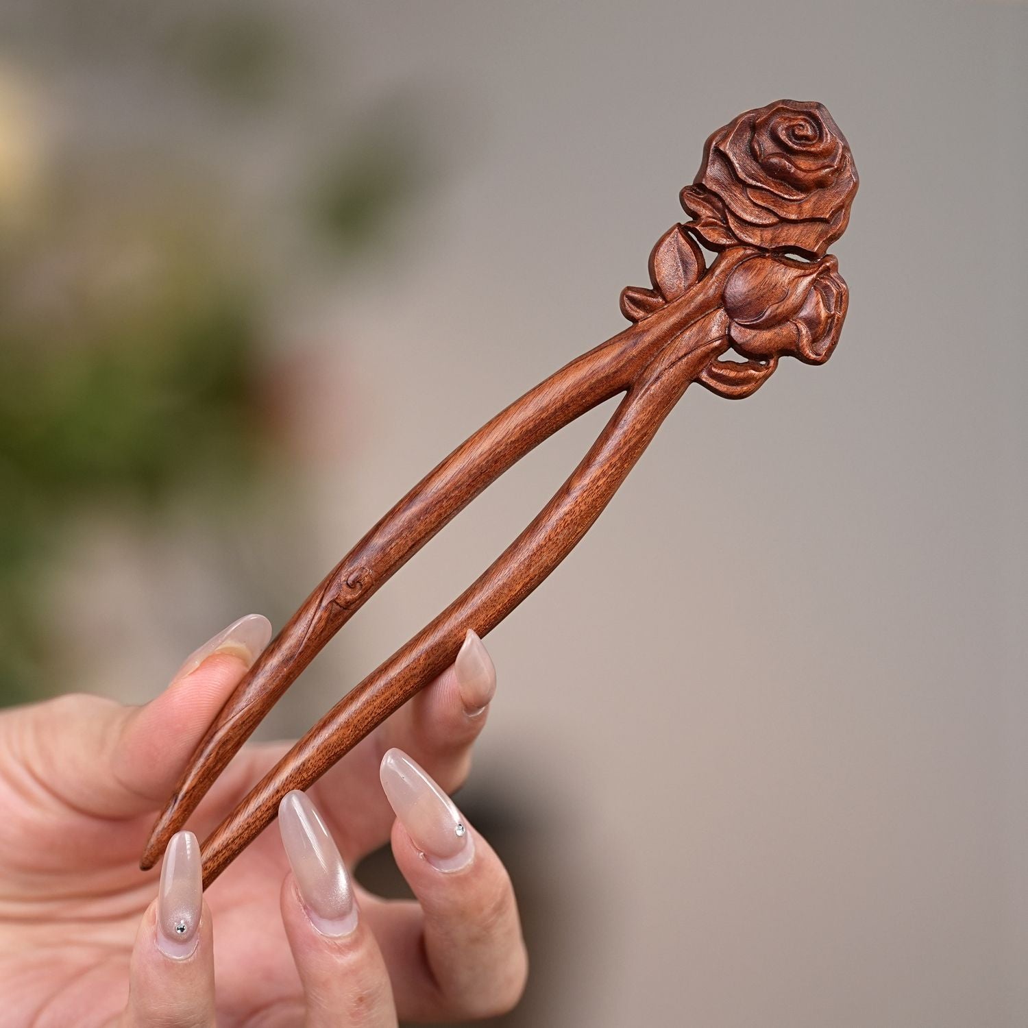 Multi-Style Vintage Chinese Red Rosewood Hair Forks | Handcarved Retro Hair Pins & Combs ARCC1023-2