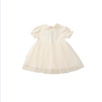 Victorian Inspired Ivory Peter Pan Collar Girl’s Dress | Embroidered Tulle Party Dress K5125617