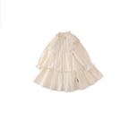 Victorian Inspired Ivory Peter Pan Collar Girl’s Dress | Embroidered Tulle Party Dress K4135455