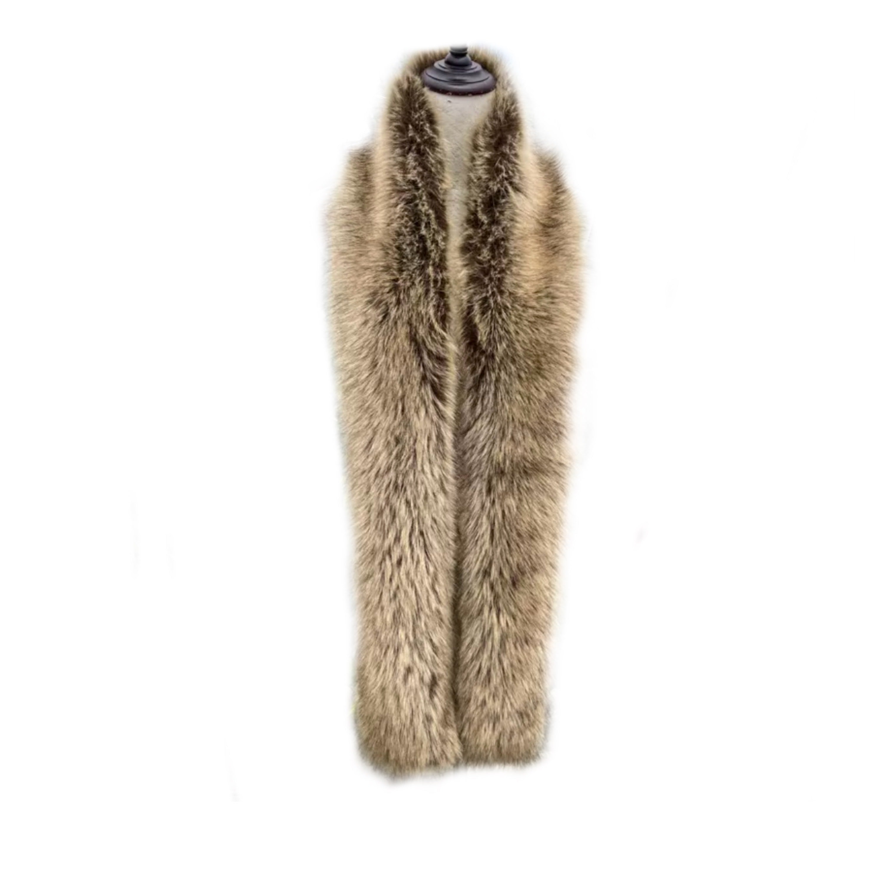 Victorian-Era Faux Fox Fur Scarf  Luxury Wrap for Historical Attire & Winter Elegance ARCC1013